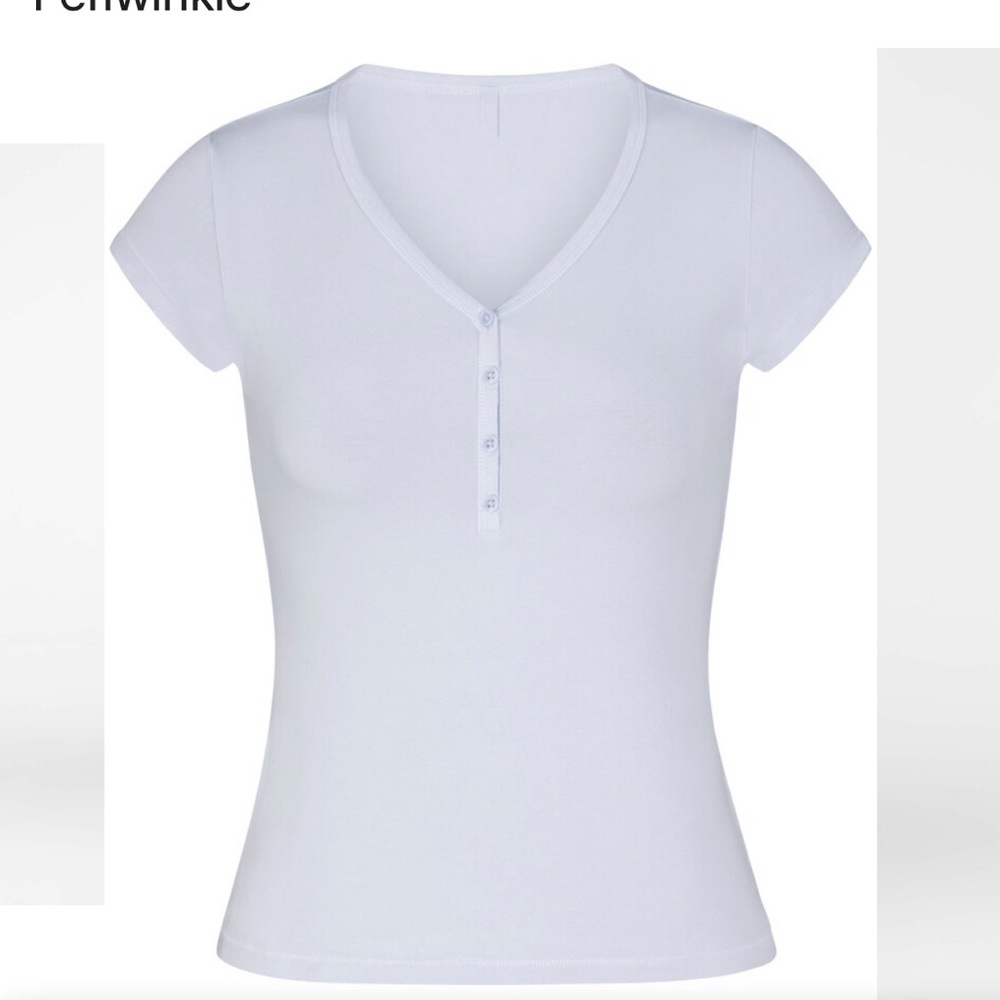 SKIMS NEW VINTAGE HENLEY T-SHIRT SIZE M